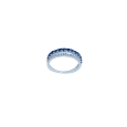 18K White Gold Ring with sapphire and diamond