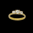18K Gold Triilogy Ring Lab Diamond 0.57ct
