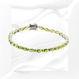 925 Silver Peridot Riveire Bracelet