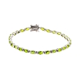 925 Silver Peridot Riveire Bracelet