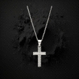 925 silver Cross Necklace with Zircon