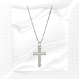 925 silver Cross Necklace with Zircon