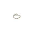 18K White Gold Brilliant Diamond Ring with Baguettes