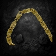 925 Silver Gold Plated Snail Chain 50cm