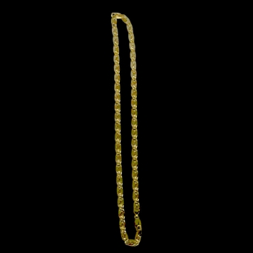 Exclusive 925 silver snail chain, gold plated. Measures 50 cm × 7 mm and weighs 26.1 g. Versatile style.