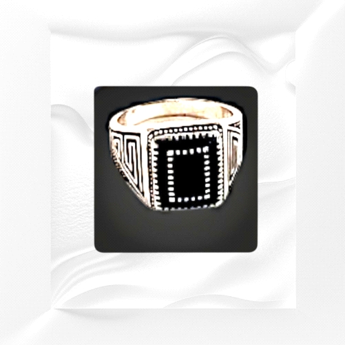 Bold silver signat ring for men. Crafted in premium 925 silver. Sleek, structured, and perfect for statement style.