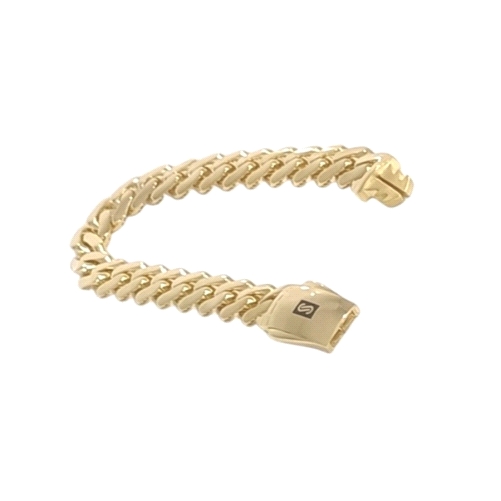 18K Gold Curb Bracelet 8mm