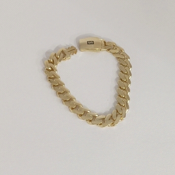 18K Gold Curb Bracelet 8mm