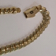 18K Gold Curb Bracelet 8mm