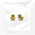 18K Gold screw back star earrings