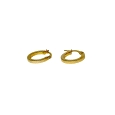 18K Gold Hoop Earrings 15mm