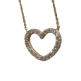 18K Gold Heart Pendant and Chain