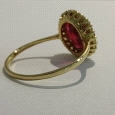 18K  Gold Simulated Ruby Zircon Ring