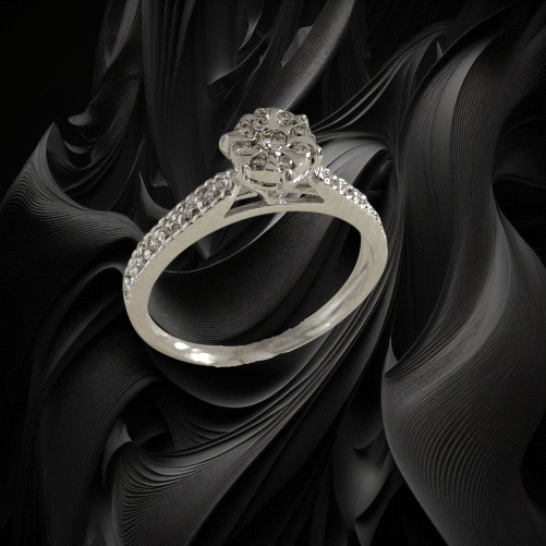 18K White gold Diamond Ring 0.25ct