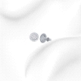 18K White Gold Zircon Earrings