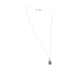 18K Gold Necklace with Amethyst