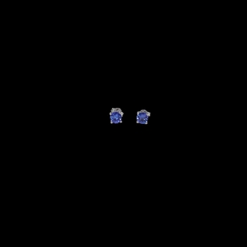 Stylish 18K white gold earrings set with two 0.8ct tanzanite stones. Total weight: 2.06 g. Secure butterfly backs.