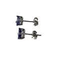 18K White Gold Tanzanite Earrings 1.6ct