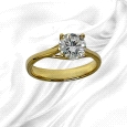 18K Gold 1.12Ct Solitaire Lab diamond Ring