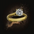 18K Gold 1.12Ct Solitaire Lab diamond Ring