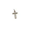 9k White Gold Cross pendant with zircon