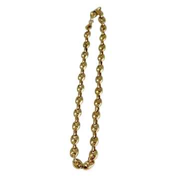 9K Gold Coffee Bean Link Necklace