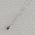 18K White Gold Tanzanite Diamond Necklace