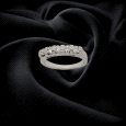 Stunning 18K White Gold Half Eternity 5 Diamond Ring