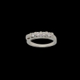 Stunning 18K White Gold Half Eternity 5 Diamond Ring