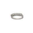Stunning 18K White Gold Half Eternity 5 Diamond Ring