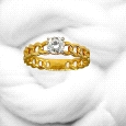 Specacular Diamond 0.45ct Solitaire Ring with link band