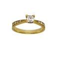 18K Gold 0.30ct Lab Diamond Ring – Classic Solitaire Design