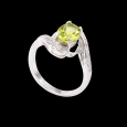 925 STERLING SILVER Ringwith olivine and Zircon
