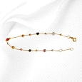 18k Gold Bracelet with Coloured zircon stones