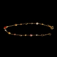 18k Gold Bracelet with Coloured zircon stones