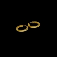 18K Gold Hoop Earrings 15mm Sleeper Style