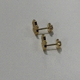 18K Gold Earrings Hand of Fatima Zircon