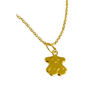 Charming bear pendant in polished 18K yellow gold. Warm tone, lightweight feel — perfect for daily wea