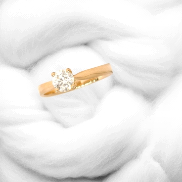 18K Rose Gold 0.61 Lab Diamond Solitaire Ring   G VS1