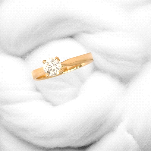 18K Rose Gold 0.61 Lab Diamond Solitaire Ring   G VS1