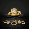 18K Gold Cluster Ring with Zircon 18K Gold Cluster Ring with Zircon