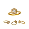 18K Gold Cluster Ring with Zircon 18K Gold Cluster Ring with Zircon