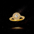 18K Gold Cluster Ring with Zircon 18K Gold Cluster Ring with Zircon