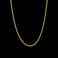 925 Silver Gold-Plated Rope Chain – 1.50mm – 60cm – 6.1g 925 Silver Gold-Plated Rope Chain – 1.50mm – 60cm – 6.1g