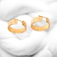 18K Gold Hoop Earrings – Greek Pattern – 20MM – 3.1g 18K Gold Hoop Earrings – Greek Pattern – 20MM – 3.1g