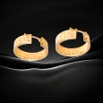 18K Gold Hoop Earrings – Greek Pattern – 20MM – 3.1g 18K Gold Hoop Earrings – Greek Pattern – 20MM – 3.1g