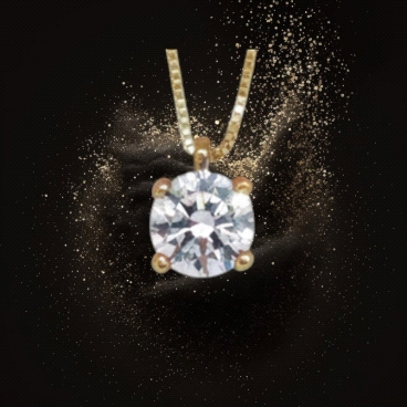 18K Gold Necklace with Zircon – 45CM