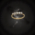 9K Yellow Gold Ring with Five Zircons – 1.3g