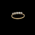 9K Yellow Gold Ring with Five Zircons – 1.3g