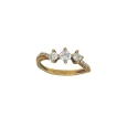9K Yellow Gold Ring with Zircon – 2.0g